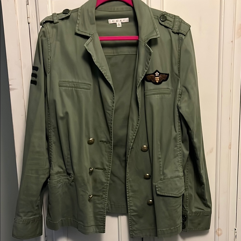 Cabi Women's Green Military Jacket